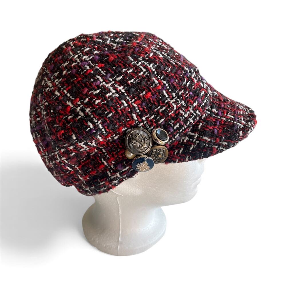 August Hat Company Red Plaid NewsBoy Hat.